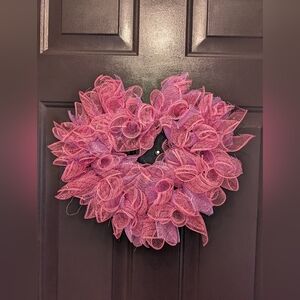 Pink And Lavender Heart Wreath